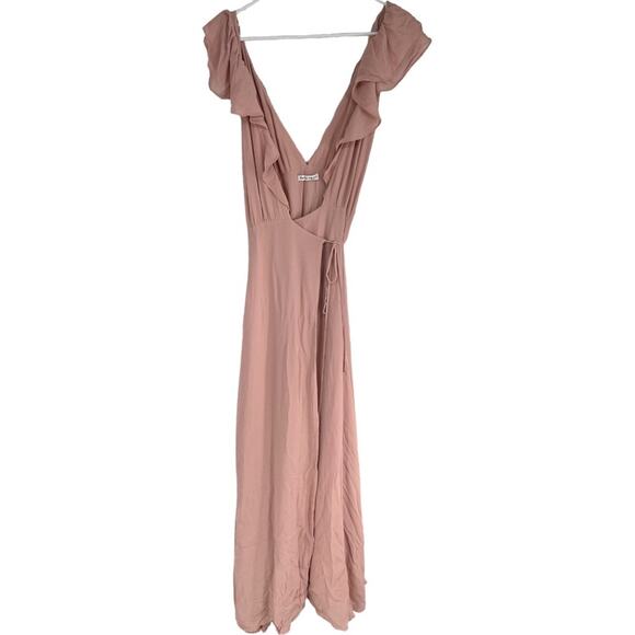 Reformation Peppermint‎ Blush Wrap Dress Womens Large - Picture 7 of 10